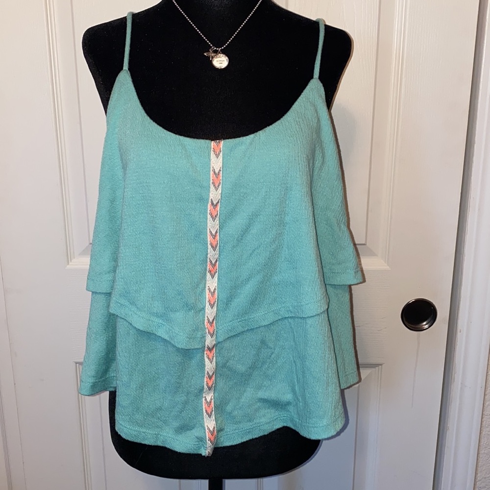 2/$20 Mason+Mackenzie- Baby Blue Blouse